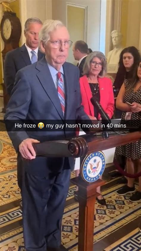Mitch Mcconnell Freezing Meme Mitch Mcconnell Frozen At Press