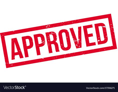 Approved Rubber Stamp Royalty Free Vector Image