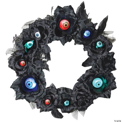 15 Lightup Eyeball Gothic Halloween Wreath Halloween Express