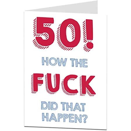 50th Birthday Card For Men Women Funny Rude Joke Amazon Co Uk