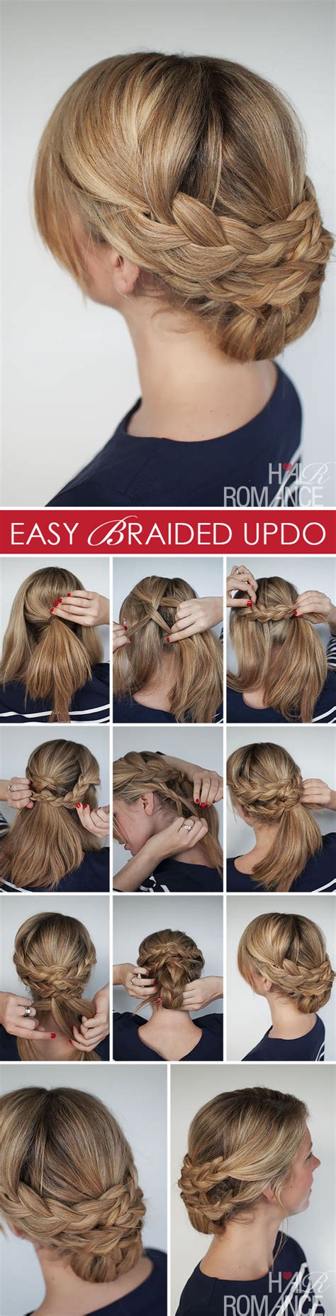 Hairstyle How To Easy Braided Updo Tutorial Hair Romance
