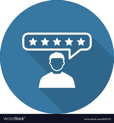 Customer reviews icon flat design Royalty Free Vector Image