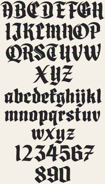 Old German Font Gegen Modern Font Telegraph
