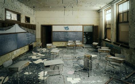 Abandoned Classroom By Delphiaht On Deviantart Abandoned Abandoned