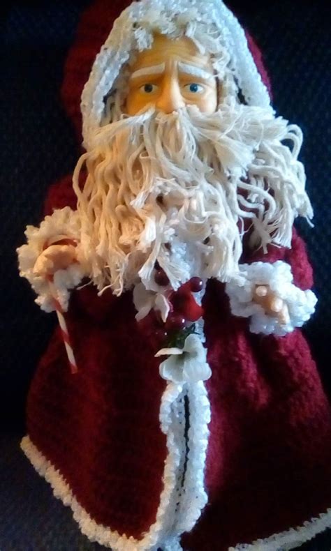 Handcrafted Crocheted Father Christmas Doll Etsy Christmas Dolls
