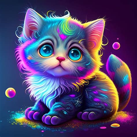 Rainbow Kitten Ai Generated Pictures Photos And Images For Facebook