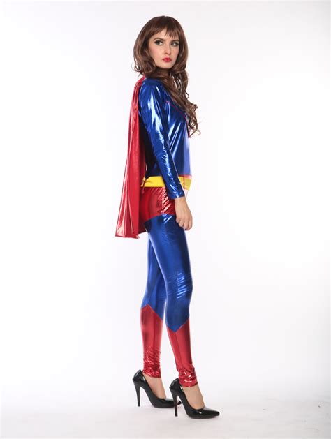 Cosplay Supergirl Catsuit Costumeit Comes With Bodysuit With Capehero