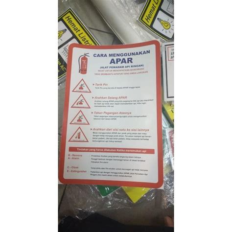 Langkah Penggunaan Alat Pemadam Api Sticker Cara Penggunaan Alat My