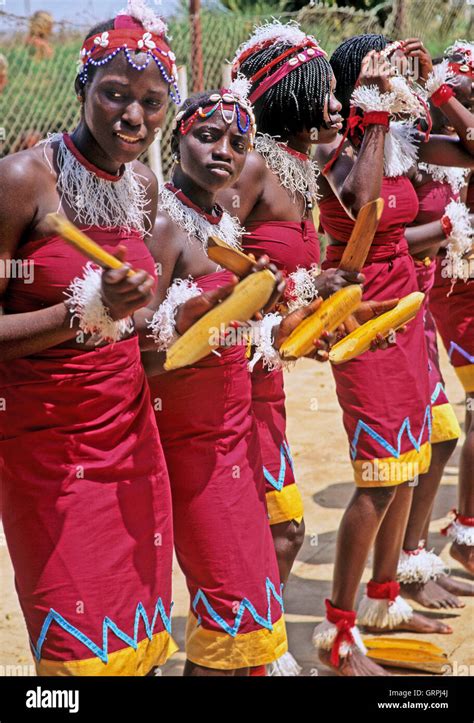 Mandinka Tribal Dancers The Gambia West Africa Stock Photo 117896482