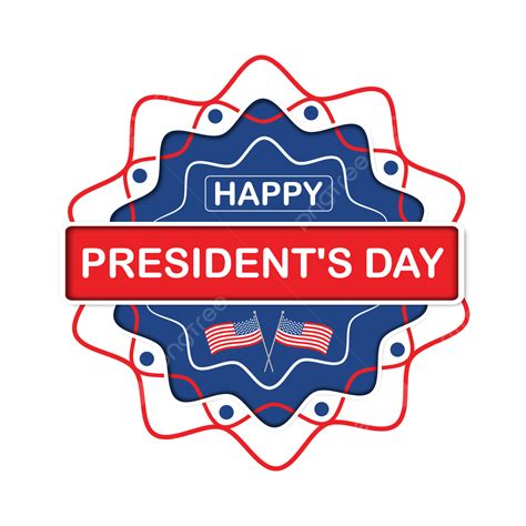 Happy Presidents Day Of America Label Design Patriotic Day Usa Png