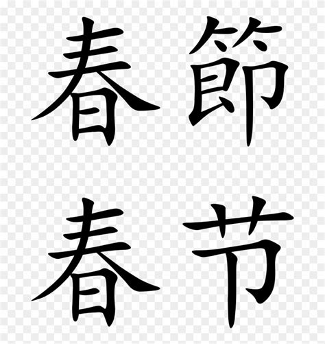 Happy New Year In Mandarin Spring Festival Chinese Writing Hd Png