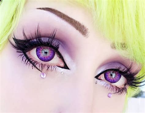 Ttdeye Mystery Purple Colored Contact Lenses Gothic Eye Makeup