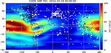 An Example Of The Global Total Electron Content Tec Map From The