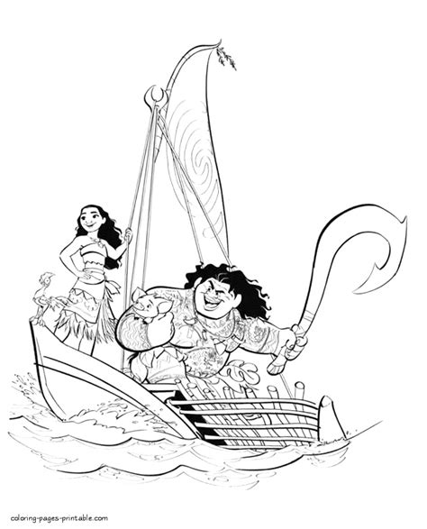 Coloring Pages Of Moana Cartoon Coloring Pages Printablecom