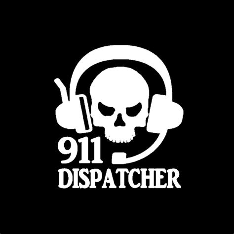 Qypf 123cm138cm Personality 911 Dispatcher Skull Headset Vinyl Car