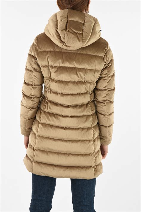 Blauer Full Zip Velvet Down Jacket Women Glamood Outlet