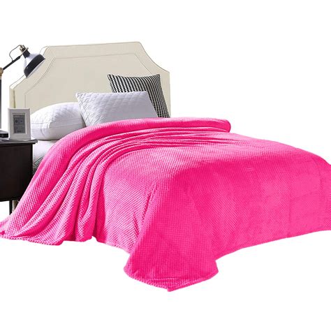 Exclusivo Mezcla Waffle Textured Soft Fleece Blanket Queen Size Bed Blanket Cozy Warm And