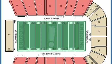 Vanderbilt Stadium Seating Chart With Rows