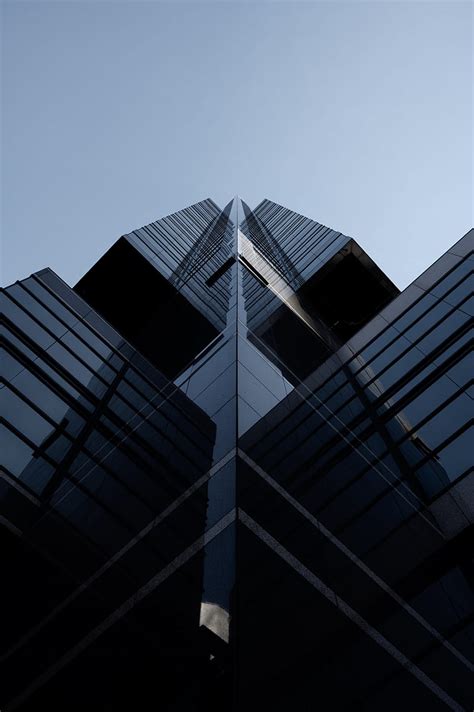 5k Free Download Building Facade Glass Minimalism Architecture