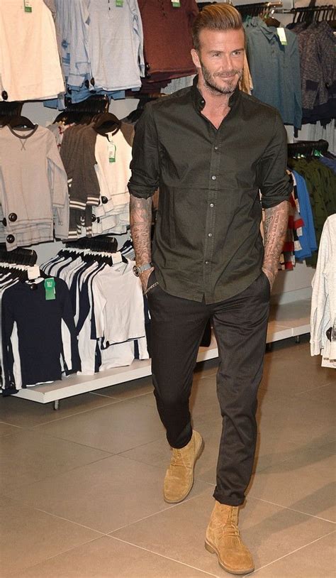 David Beckham Wearing Chelsea Boots