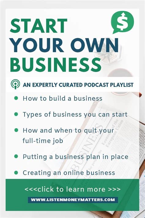 Start Your Own Business Listen Money Matters Starting Your Own