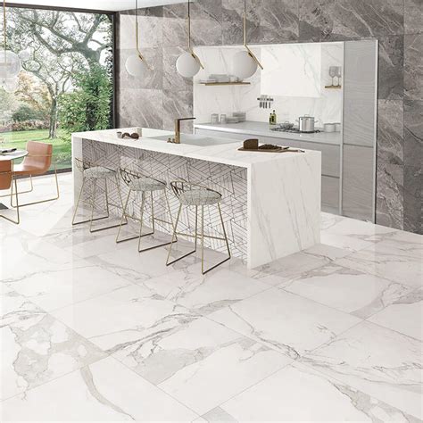 Honed White Carrara Marble Tile 12x24 Porcelain Tile 1 Boli Ceramics
