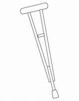 Crutch Coloring sketch template