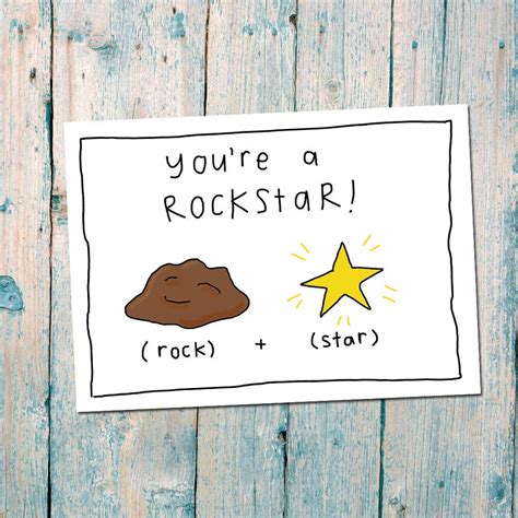 Youre A Rockstar Positive Postcard By Indieberries