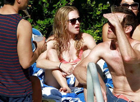 Amanda Seyfried Wearing A Bikini Top At A Pool In Miami Porn Pictures Xxx Photos Sex Images