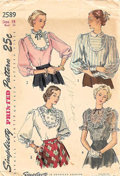 Sew A Lovely Be Ruffled Dress With Fine Details 1940s Two Sizes