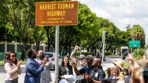 Harriet Tubman Sign Unveiled Replacing Dixie Highway Name Miami Herald