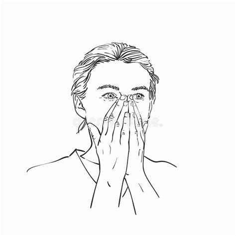 Woman Covering Her Mouth Hands Stock Illustrations 40 Woman Covering Her Mouth Hands Stock