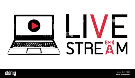 Laptop Live Stream Logo Stock Vector Image And Art Alamy