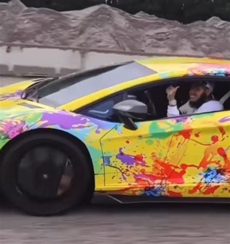 Rapper 6ix9ine Is All About His Colorful Lamborghini Aventador Svj