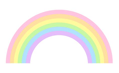 Pastel Rainbow Clip Art Gold Borders Png Download 38032352 Free