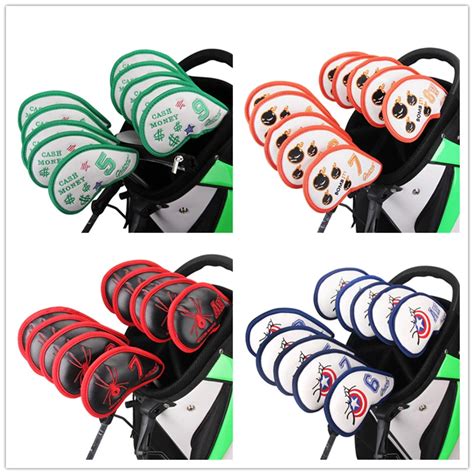 A Lot Of Pro Custom Golf Iron Headcovers 3 9 Pw Aw Sw High Quality