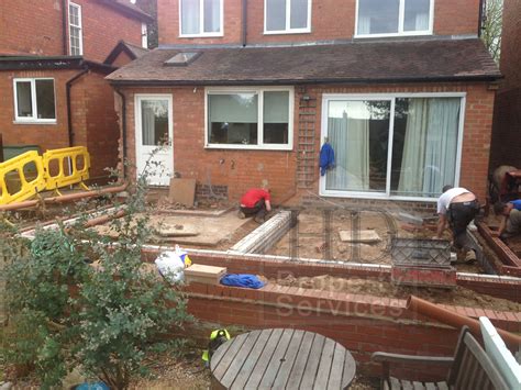 Before and after photos. Single storey extension. Pitched roof. Vaulted ...