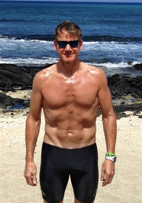 Muscular Gordon Ramsay Gets Fans Hot Under The Collar With Topless