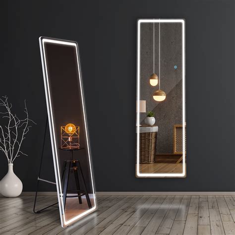 63x20 Led Full Length Lighted Mirror With 3 Color Modeslarge