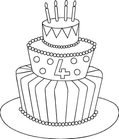 Безплатно рисуване на торта за рожден ден Изтеглете безплатни картинки