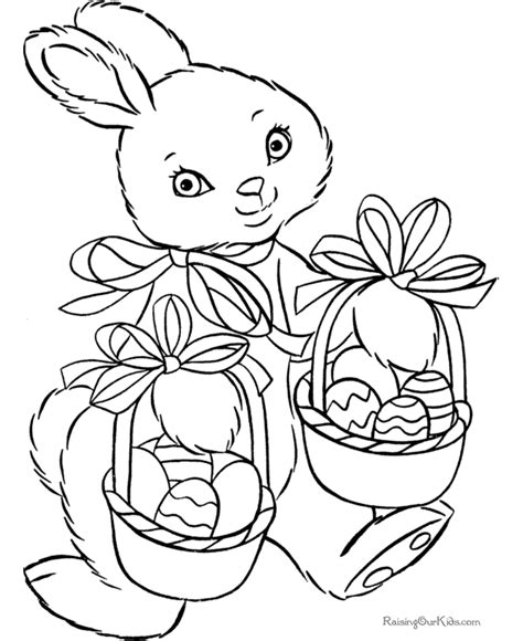 Easter Basket Coloring Pages 001