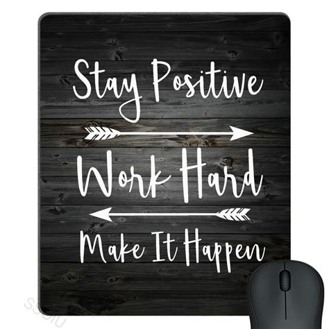 Ssoiu Gaming Mouse Pad Customstay Positive Work Hard And