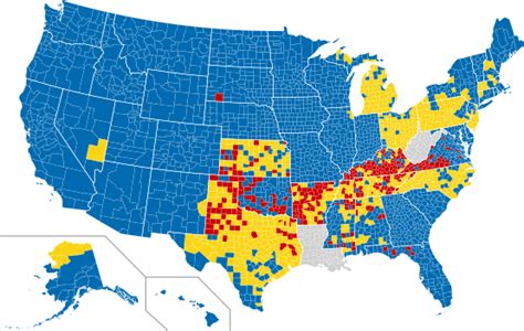 Wet Dry And Mixed Counties In The Us Key Blue Wet Red Dry