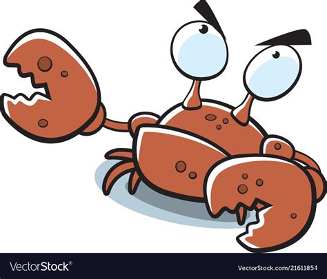 Crabby Crab Royalty Free Vector Image Vectorstock