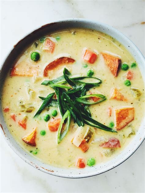 Serve it at home as an entrée, tote it to work for a satisfying lunch, or serve small portions as a starter course for dinner with friends. Cozy Yellow Curry Vegetable Soup - Tucking In | Vegetable ...