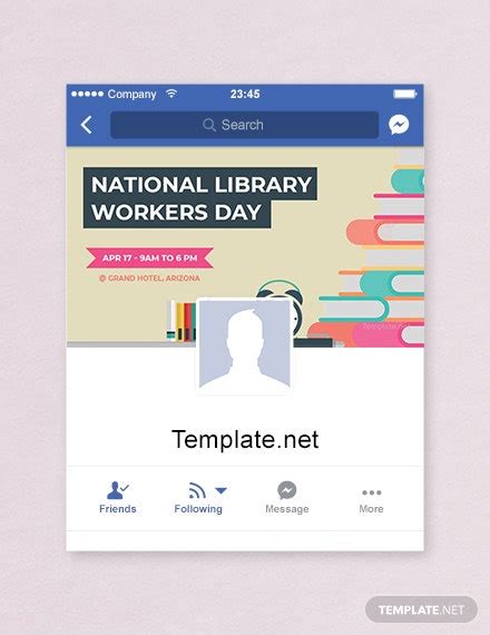Free National Library Workers Day Quote Template Psd