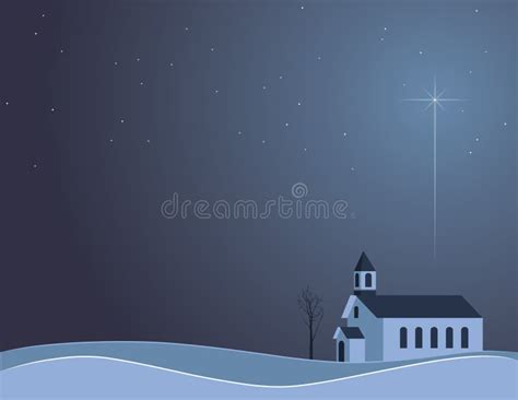 Snowy Night Church Stock Vector Illustration Of Chapel 16898795