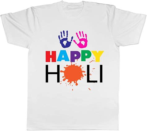 Shopat Unisex Happy Holi T Shirt Uk Fashion