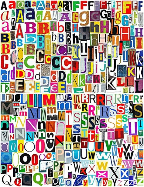 Multicolor Set Printable Digital Alphabet A To Z Magazine Etsy