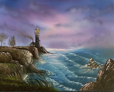 Lighthouse Painting By Adam Lashley Fine Art America